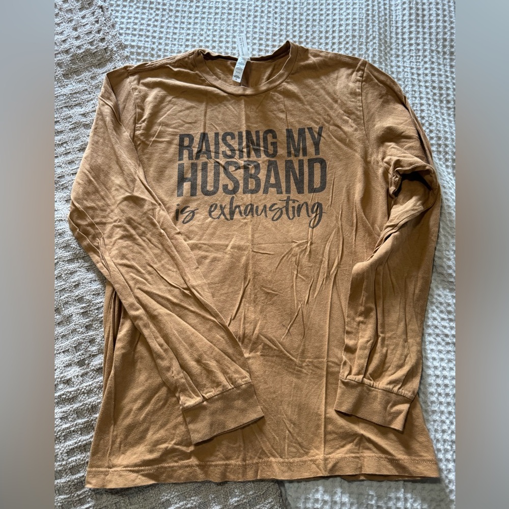 Bella Canvas Tan Graphic Long Sleeve Women’s Tee